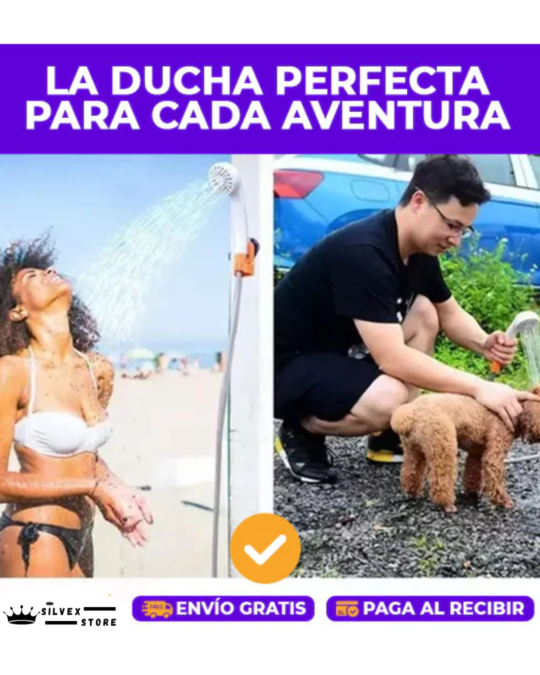 DUCHA PORTÁTIL RECARGABLE-PRODUCTO ALTA CALIDAD