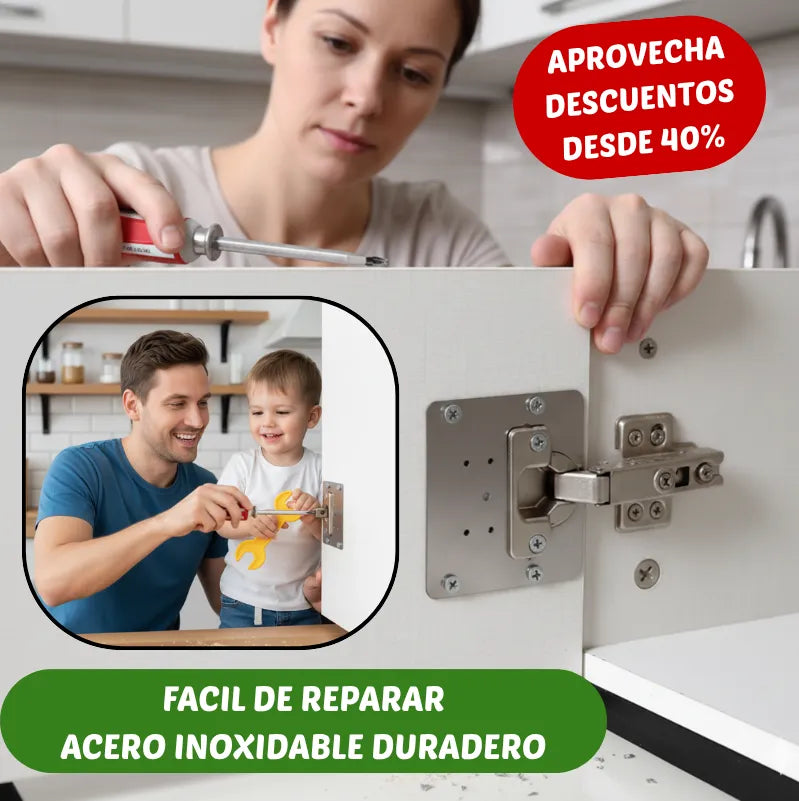 PLACAS DE REPARACION DE BISAGRAS (PACK 6 UNIDADES) + ENVIO GRATIS