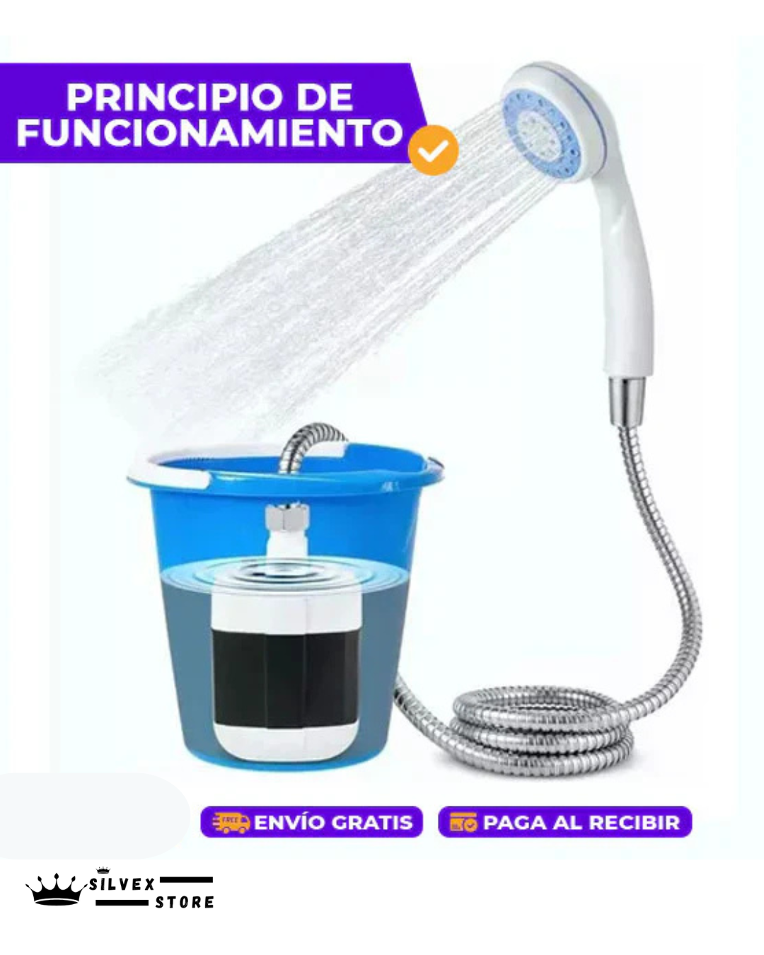 DUCHA PORTÁTIL RECARGABLE-PRODUCTO ALTA CALIDAD