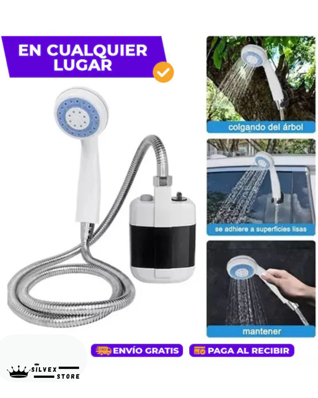 DUCHA PORTÁTIL RECARGABLE-PRODUCTO ALTA CALIDAD