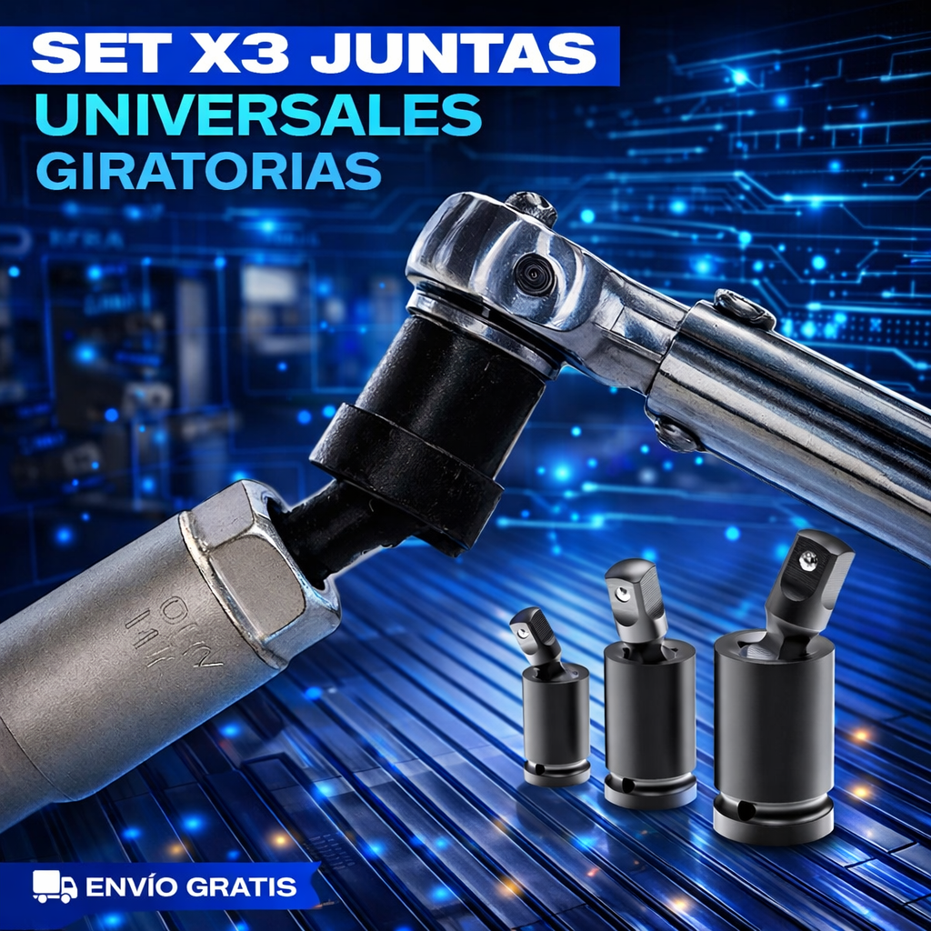 SET X3 JUNTAS UNIVERSALES GIRATORIAS
