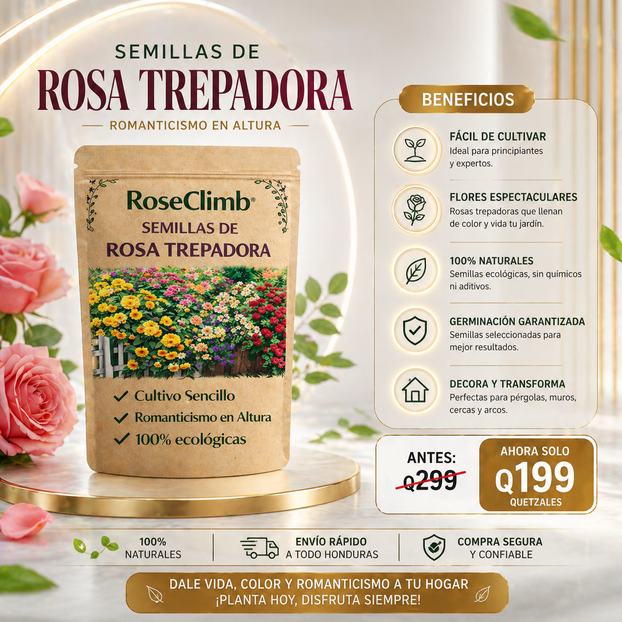 RoseClimb: Semillas de Rosa Trepadora