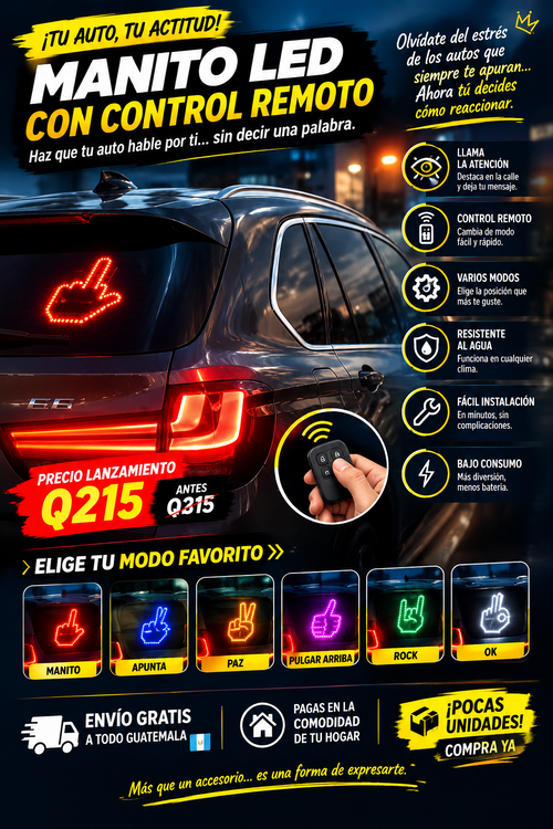 HandSignal LED – Mano LED para Auto
