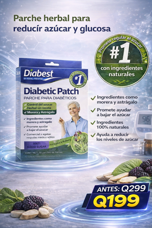 Parche Diabetes – Bloquea Carbohidratos y Azúcar