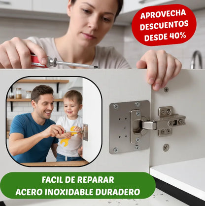 PLACAS DE REPARACION DE BISAGRAS (PACK 6 UNIDADES) + ENVIO GRATIS