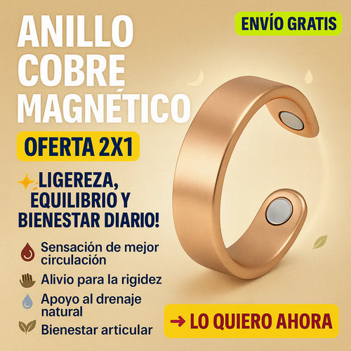 Anillo Cobre-Imanes 2x1