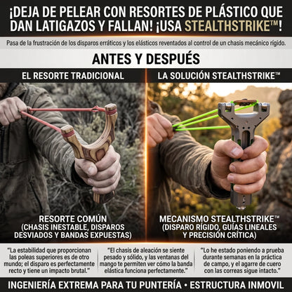 StealthStrike™ Resortera Mecánica de Alta Precisión
