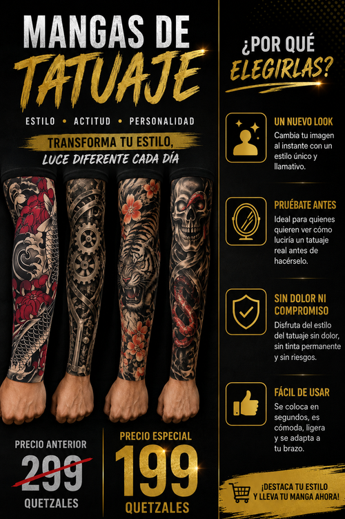 MANGA DE TATUAJE-TENDENCIA MUNDIAL