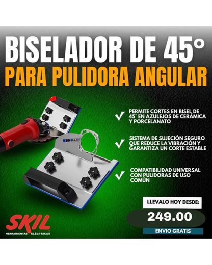BISELADOR DE 45° PARA PULIDORA ANGULAR-TOP DE VENTAS