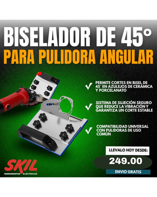 BISELADOR DE 45° PARA PULIDORA ANGULAR-TOP DE VENTAS