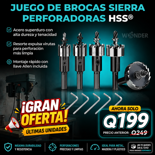 Juego de Brocas Sierra Perforadora HSS-PREMIUM