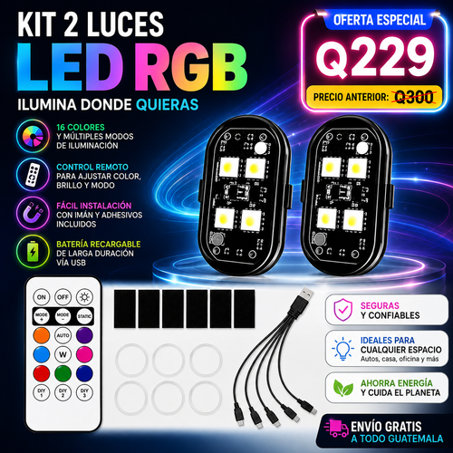 Kit Premium Iluminación Ambiental LED RGB