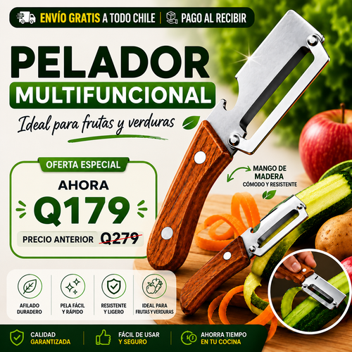 Pelador multifuncional de verduras y frutas✅