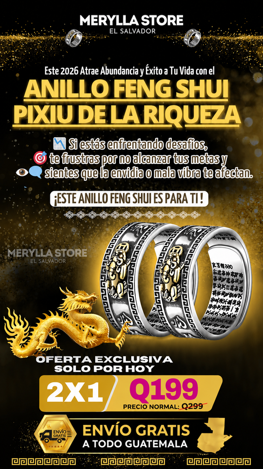 ANILLO FENG SHUI PIXIU DE LA RIQUEZA