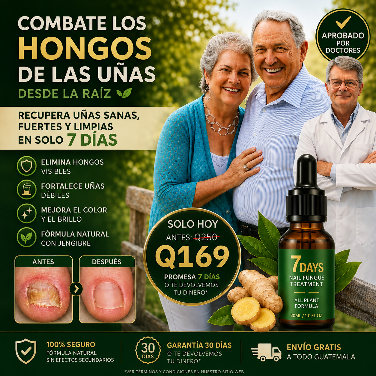 Sérum Antihongos para Uñas con Extracto de Jengibre